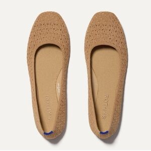 Rothy’s Flats Size 6 – Almond Knit Round Toe – Tan/Beige – Excellent Condition